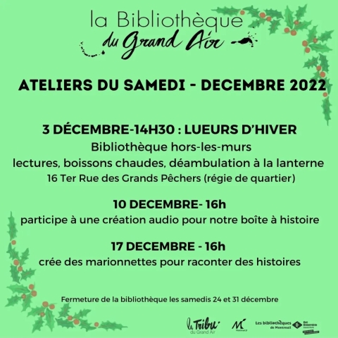 Bibliothèque du Grand Air, décembre 2022