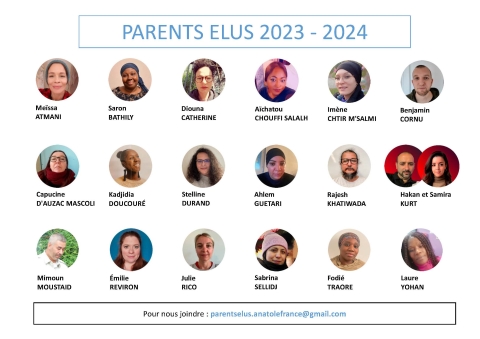 Parents élus 2023 2024